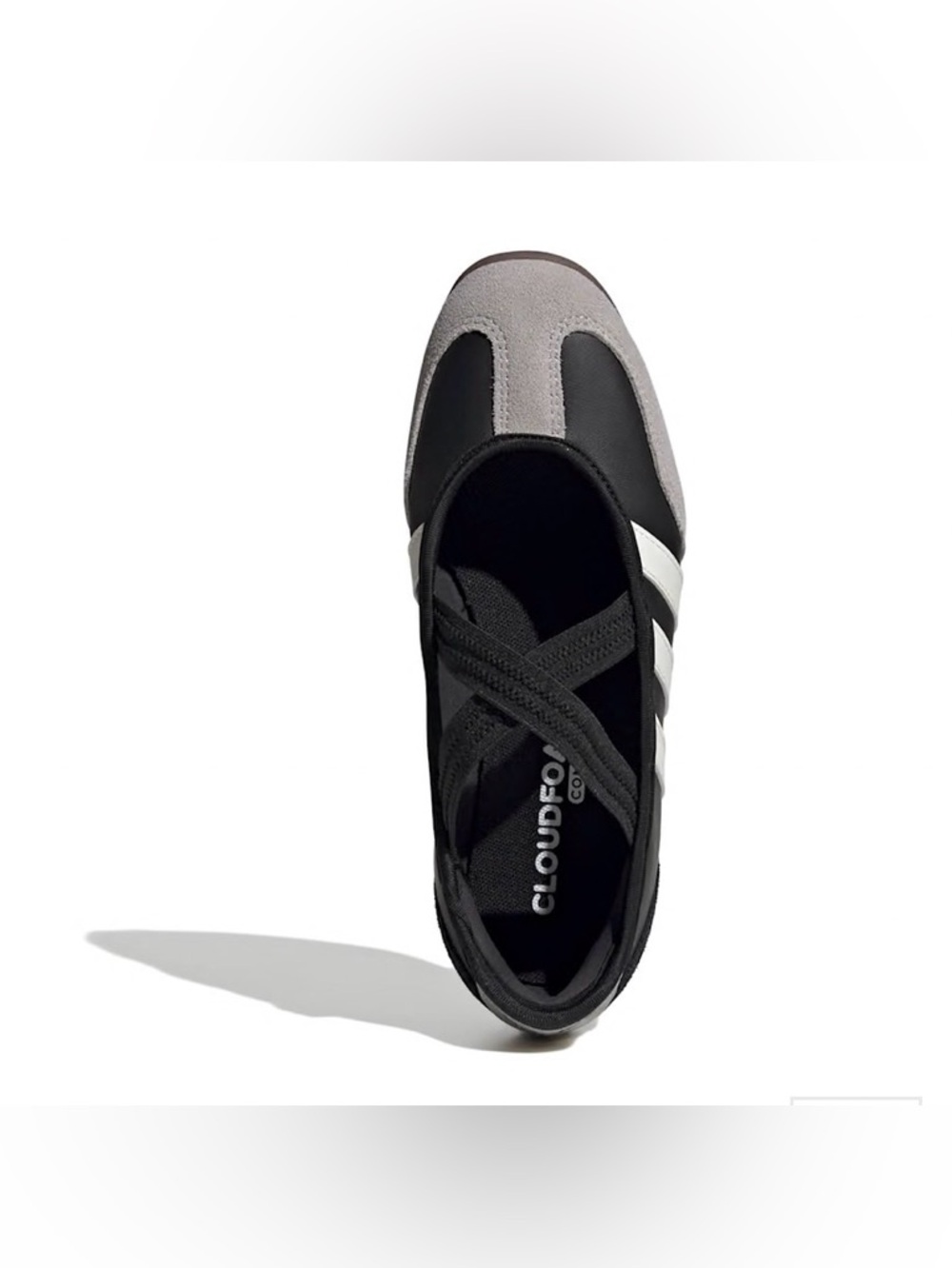 adidas Black and White barreada Mary Jane ballet Style Sneakers - Picture 3 of 10